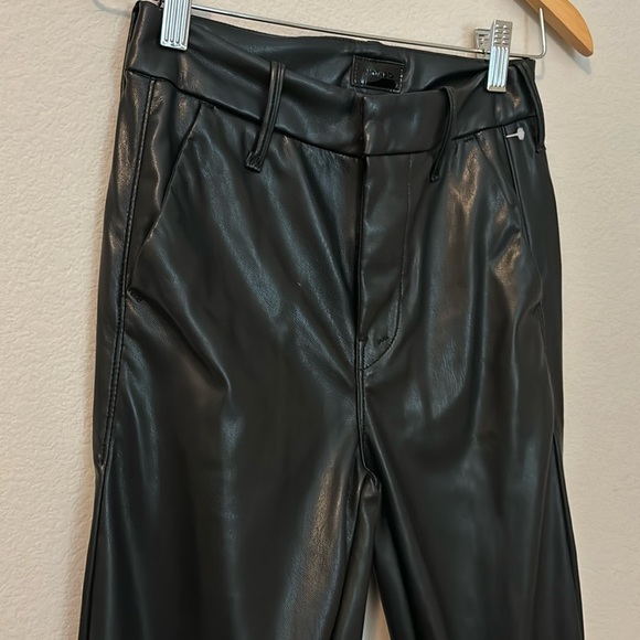 MOTHER The Super Cha Cha Prep Hell Faux Leather Flare Pants 24 - Picture 7 of 15